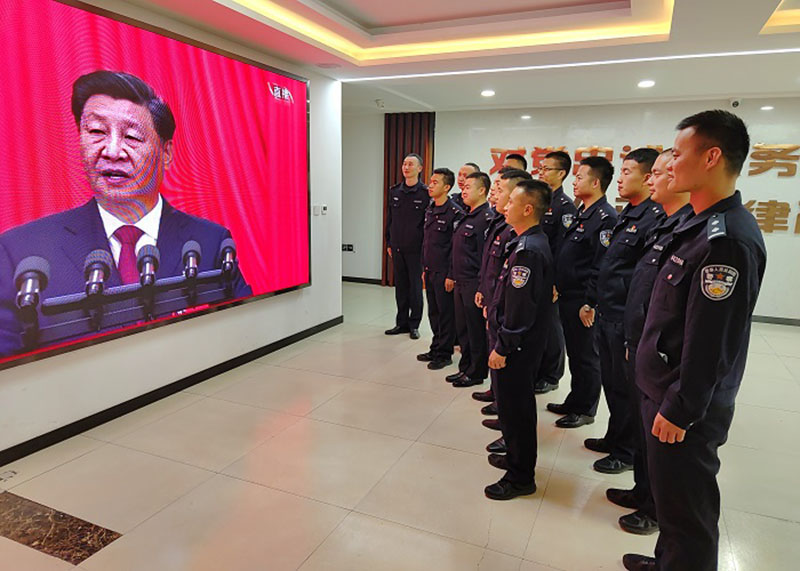 党的二十大报告在北疆轮训大队培训队掀起学习热潮